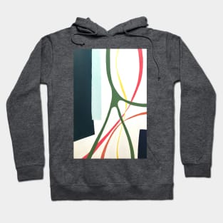 Ribbons of Color Modern Abstract Painting Hoodie